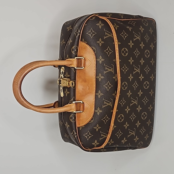 Authentic Louis Vuitton LV Deauville Monogram Handbag Tote Dust bag Lock & Key - Picture 1 of 17